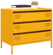 Credenza Giallo Senape 68x39x58,5 Cm Acciaio Laminato A Freddo /
