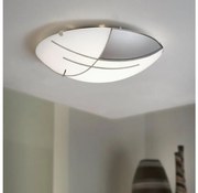 EGLO 89758 - Applique/Plafoniera RAYA 1 x E27/60W argento / bianco