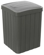 Pattumiera bagno antracite in plastica 10 lt con coperchio basculante Buzz