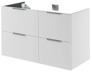 Mobile da bagno sotto lavabo Neo bianco laccato L 105 x H 64 x P 48 cm 4 cassetti, lavabo non incluso