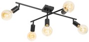 Faretto moderno nero 5 luci - Facil