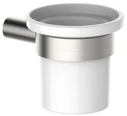 Bicchiere da bagno porta spazzolini Si 90501  L 7.8 x H 9 in ceramica nickel spazzolato