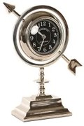 Orologio da Tavolo DKD Home Decor 23 x 8 x 30 cm Argentato Alluminio