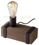 Lume texas legno antichizzato e metallo marrone  1 luce attacco e27...