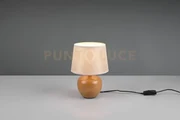 Lampada luxor base effetto legno mezza sfera paralume  h.  26cm d. ...