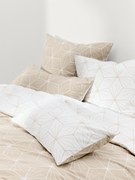 Copripiumino reversibile in cotone con stampa geometrica Ilda