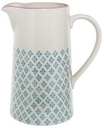 Brocca in gres blu e bianco , 2 l Patrizia - Bloomingville