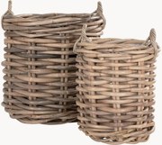 Set di 2 cestini portaoggetti in rattan Burton