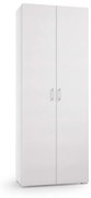 Scarpiera mobile multiuso 2 ante doppia profondità L 73 x H 195 x P 35 cm 21 paia, bianco