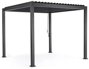 Pergola Bioclimatica 3x3 In Alluminio Con Lamelle Orientabili Antracite Pacific Bizzotto