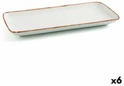 Teglia da Cucina Ariane Terra Rettangolare Ceramica Beige (28 x 14 cm) (6 Unità)