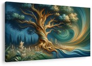 Quadro su tela – Albero della vita in una foresta incantata