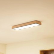 Plafoniera a LED Laviona Lindby, Legno chiaro, Soggiorno / Sala da pranzo, Legno, Moderno, Plafoniera LED