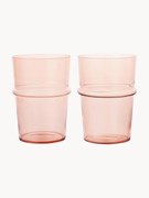 Bicchieri acqua in vetro soffiato Boya 2 pz