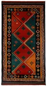 Tappeto design etnico con rombi antimacchia cm. 150x80