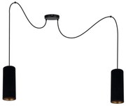 Lampadario a sospensione con filo AVALO 2xE27/60W/230V ragno nero