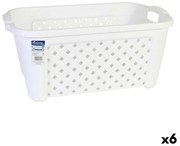 Cesto per i Panni Tontarelli 8065405/112 35 L Bianco Rettangolare 58 x 38 x 26 cm (6 Unità)