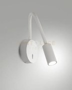 Flux applique bianco orientabile e flessibile a led 3000k 374lm 3,1w