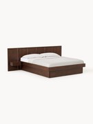 Letto in legno con comodini e testiera Nanto