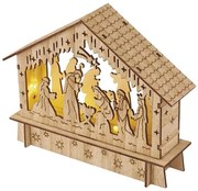 Decorazione natalizia LED 6xLED/2xAA presepe