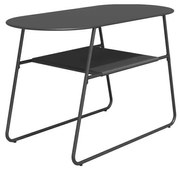 Tavolino da esterno Duo NATERIAL struttura e superficie in acciaio antracite per 2 persone 120x55cm