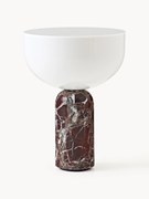 Lampada da tavolo portatile in marmo Kizu, luce regolabile