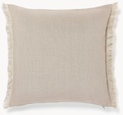 Copricuscino in lino con frange Luana