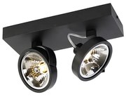 Faretto di design nero orientabile 2 luci - GO