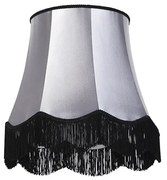Paralume in seta nero con grigio 45 cm - Granny