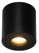 Faretto da bagno rotondo moderno nero - Capa