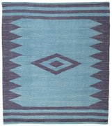 Kilim Tappeto 90x80 Blu (Iran) Tessuto A Mano