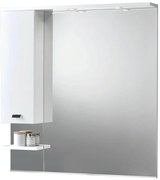 Specchio con illuminazione integrata bagno rettangolare Rimini L 100 x H 108 x P 18.5 cm bianco