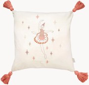 Cuscino in cotone organico con nappe Ballerina