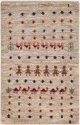 Gabbeh Tappeto persiano 60 x 100 Beige (Iran) Annodato A Mano