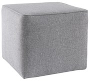 Pouf design quadrato in tessuto grigio PAVE