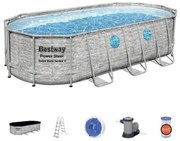 Piscina Fuori Terra Con Oblò 549x274x122 Swim Vista Con Pompa E Scaletta Bestway 56716