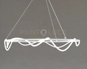 Noemi-sr b  lampadario a sospensione led bianco opaco 50w dimmerabi...