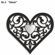 Decorazione murale a forma di cuore Nero