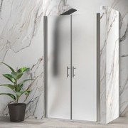 Kamalu - porta doccia saloon 85 cm vetro opaco altezza 200h | ksal2800ai