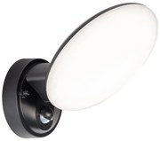Lampada da parete per esterni OLAF a LED con sensore, 10 W/230 V, IP44, nera