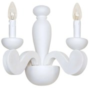 Applique In Legno Classico Bianco Opaco 2 Luci Sula