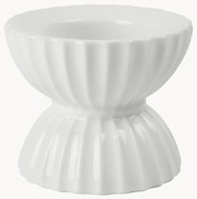 Portalumino in porcellana con superficie scanalata Tura