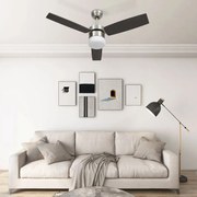 Ventilatore Soffitto Con Luce E Telecomando 108cm Marrone Scuro /