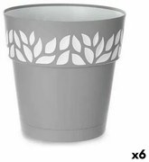 Vaso Autoirrigante Stefanplast Cloe Grigio Plastica 29 x 29 x 29 cm (6 Unità)