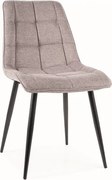 Sedia Chic Brego grigio07/nero