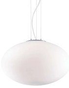 Sospensione Moderna Candy Vetro Bianco 1 Luce E27 D50Cm