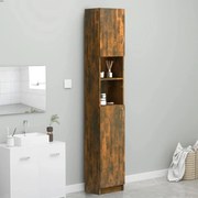 Armadietto Bagno Rovere Fumo 32x25,5x190 Cm Legno Multistrato /