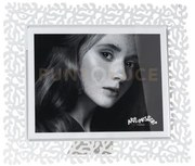 Portafoto di design corallo maxi orizzontale bianco marmo in ferro ...