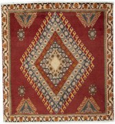 Shiraz Tappeto persiano 60 x 60 Rosso (Iran) Annodato A Mano