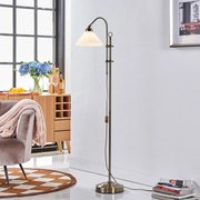 Lindby lampada da terra Otis, ottone antico, vetro, 170 cm, E27
